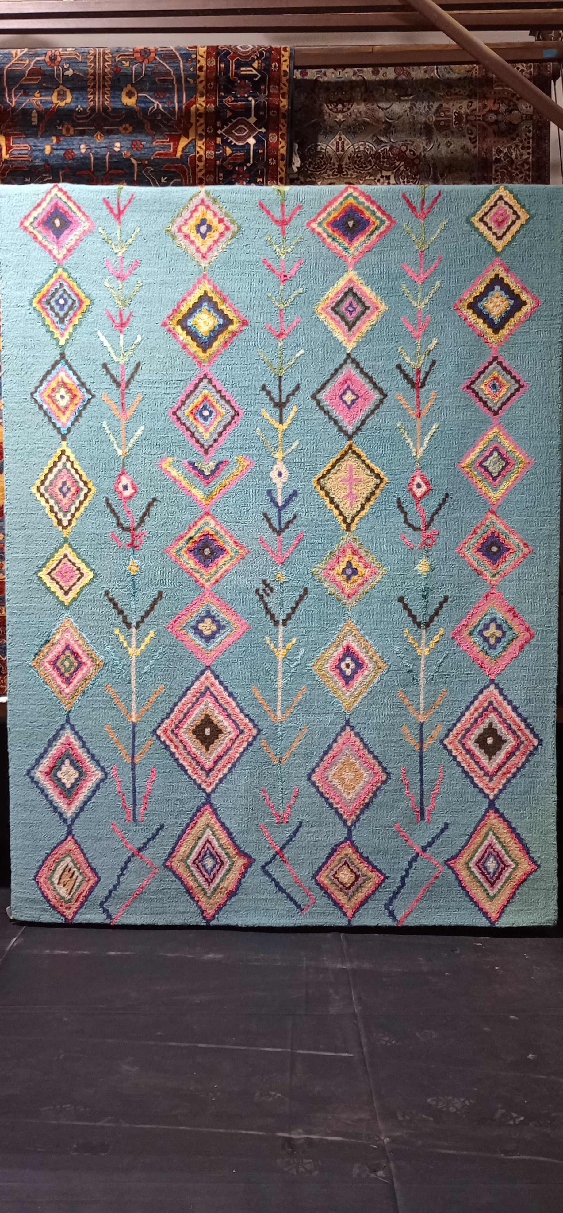 Lovely Blue Tufted Rug