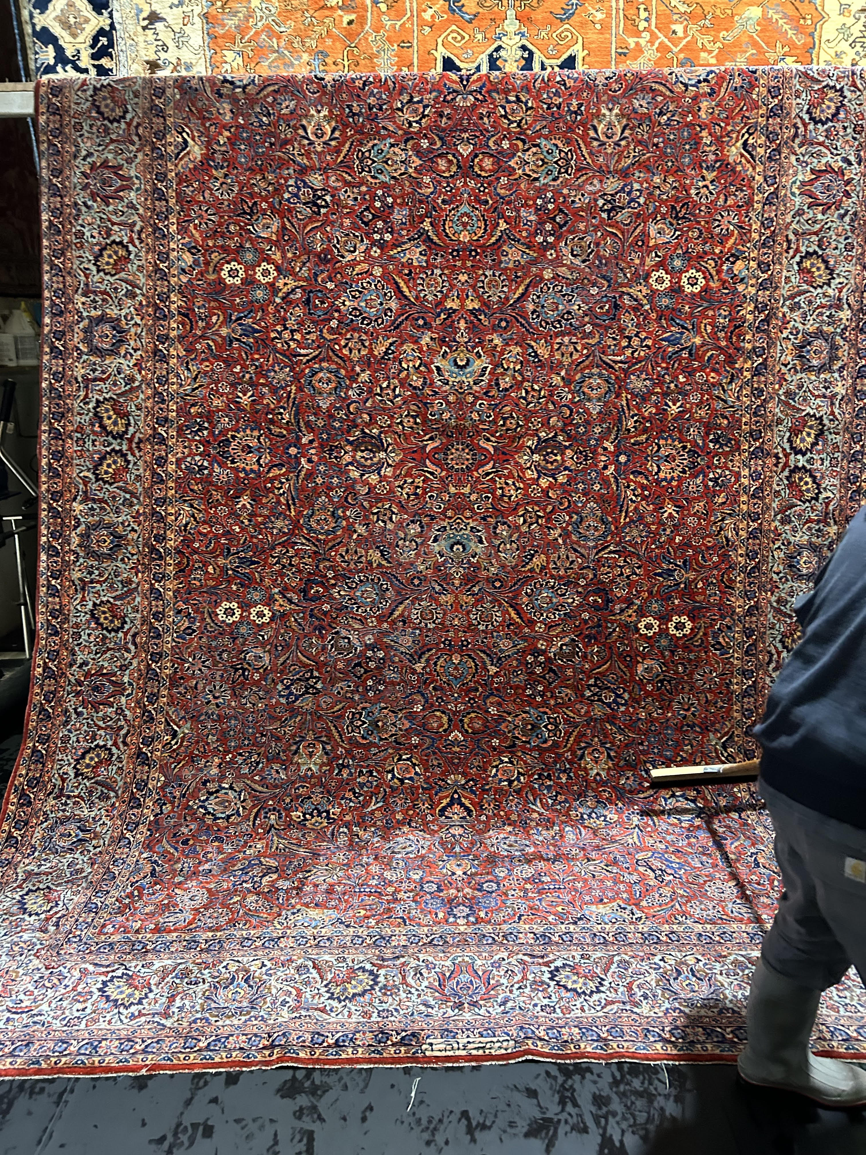 Antique Persian Kashan Rug