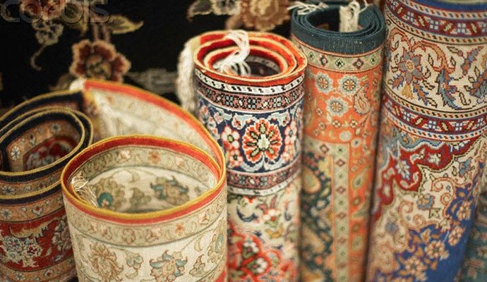 rolled rug for delivery