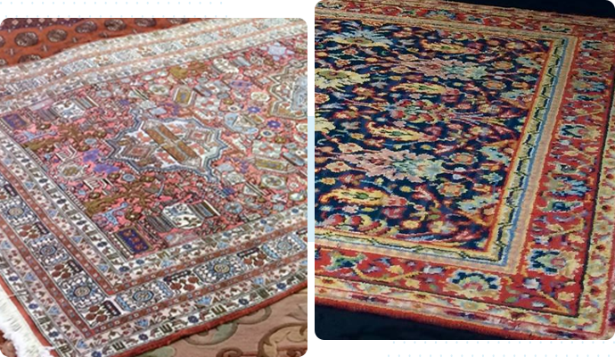 professionally cleaned antique rug